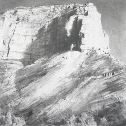 Lane-Hall-SHADOWS-IN-THE-HIGH-COUNTRY-24x24-Graphite-And-Gesso-On-Panel-With-Cradled-Edge-1560