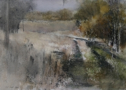 Lane Hall, Road To The Past, Watercolor (Sold)